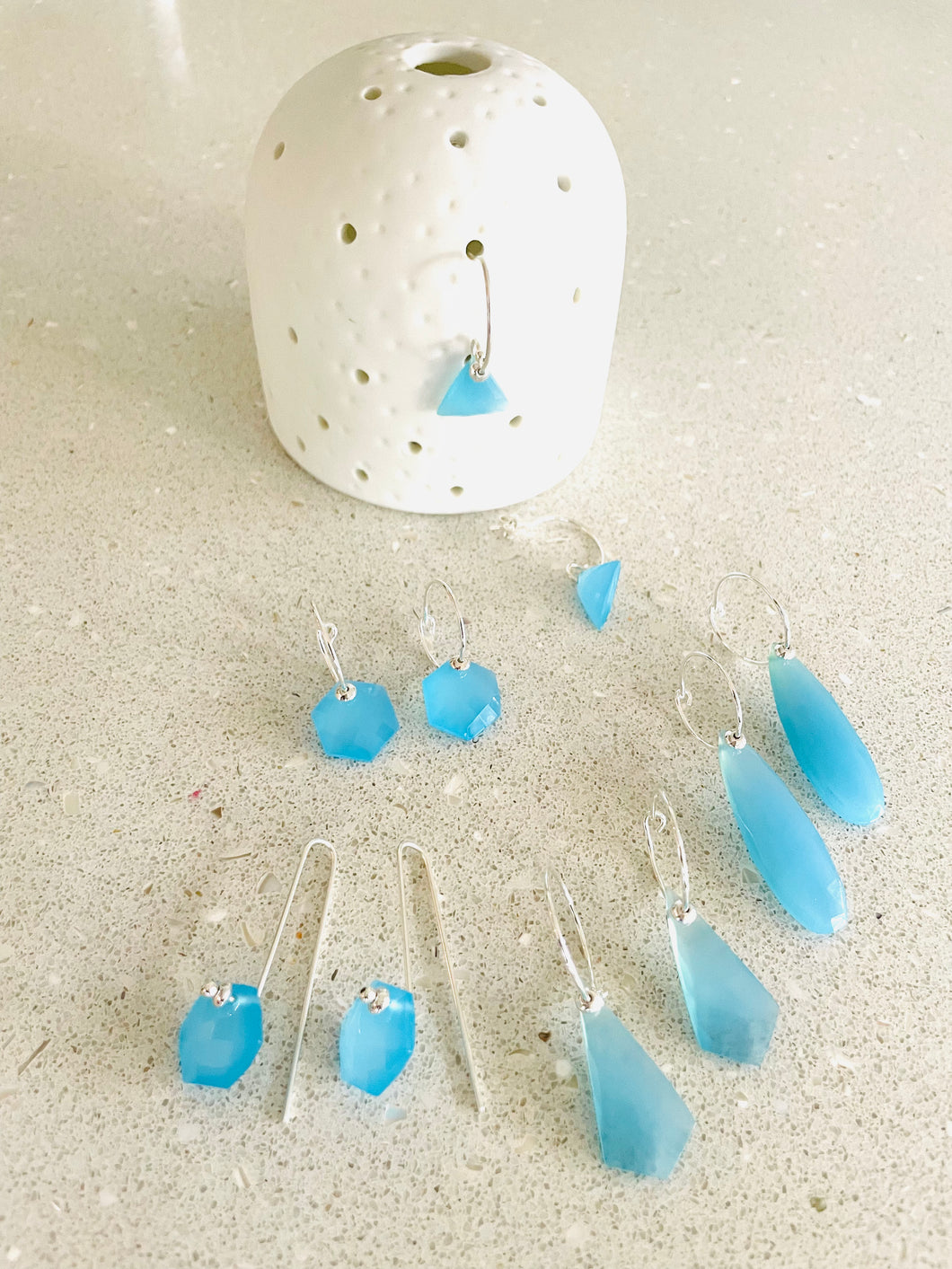 Chalcedony Earrings Ai214